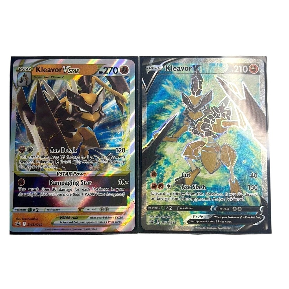 Pokemon Kleavor V & Kleavor VSTAR Black Star Promo Holo Card Lot of 2